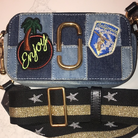 Marc Jacobs denim patch snapshot crossbody bag - Picture 2 of 11